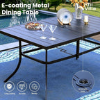PHI VILLA 8 PCS Patio Dining Set - Image 5