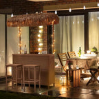 HOMREST Outdoor Tiki Bar Set, 3 Pieces Wicker Patio Bar Set w/2 Height Stools - Image 6