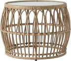 Furniture of America Ysar Boho Rattan Round Coffee Table Outdoor - Image 9