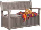 EasyUp 80 Gallon Outdoor Storage Bench Lockable Deck Box Outdoor Storage Box - Image 9