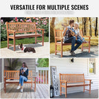 VEVOR Wood Outdoor Bench, 2-Person Garden Bench - Image 8