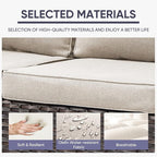 Belord 6 Piece Outdoor Furniture Patio Wicker Sofa Set, Oversize Outdoor Dining - Image 4