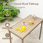 Tangkula 3 Pieces Patio Bar Table Set, Outdoor Bar Height Table & 2 Armless - Image 6