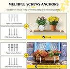 LukLoy Window Planter Box Brackets, 6 Pack Adjustable Heavy Duty Wall Mount - Image 6