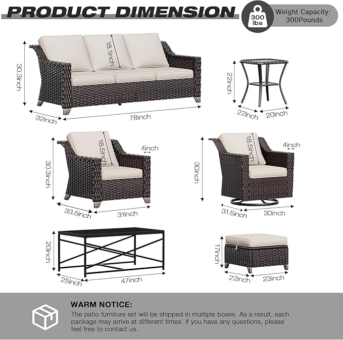 Joyside Outdoor Swivel Chair, Patio Swivel Chairs - Image 2