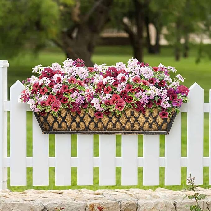 6 Pack 24 Inch Window Boxes Planters Railing Planter Box - Image 4