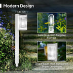 Solar Pathway Lights Outdoor, 6 Pack Upgraded Outdoor Solar Lights - Image 5