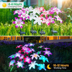 Solar Garden Lights Outdoor, 6 Pack Blooming Lily Solar Flowers Outdoor - Image 3