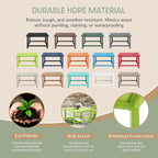 WestinTrends Malibu Low Outdoor HDPE Square Patio Coffee Table - Image 6