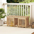 Giantex 2-in-1 Outdoor Bench - Image 8