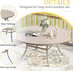 VICLLAX 53" Outdoor Round Patio Table - Image 4
