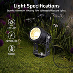 SUNVIE 3W Low Voltage Landscape Lighting LED Landscape Spotlights - Image 2