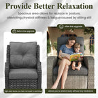 LayinSun Oversized Wicker Outdoor Swivel Glider Recliner - Image 6