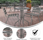 Flash Furniture Bellamy 23.75'' Round Tempered Glass Metal Table - Image 4