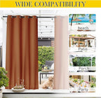 NICETOWN 2 Panels Weighted Blackout Outdoor Curtains - Image 7