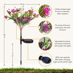 Neporal Solar Garden Lights, 4PK Purple Phalaenopsis Solar Flowers Outdoor - Image 6