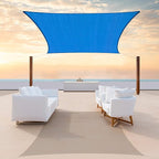 ColourTree TAPR1616 Custom Size 14' x 20' Blue Sun Shade Sail Canopy UV Block by ColourTree