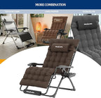 UDPATIO Oversized Zero Gravity Chair, 33In XXL Patio Reclining Chair - Image 4