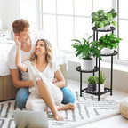 4 Tier Plant Stand Outdoor Indoor, Metal Flower Shelf Display Holder - Image 7