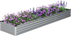 12x2x1FT Galvanized Raised Garden Bed Kit, Vegetable Boxes-Rectangle Metal by DIIYIV