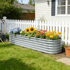 4-Pack Galvanized Raised Garden Bed 8x4x1.5 | 10x2x1.5 ft, Modular Raised - Image 8