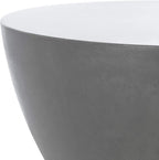 Safavieh Outdoor Collection Athena Modern Concrete Dark Grey Round 17.7-inch - Image 4