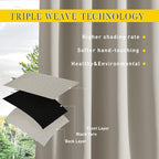 NICETOWN 2 Panels Gazebo Curtains Outdoor Waterproof & Windproof, Top & Bottom - Image 5