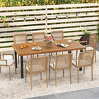 Tangkula 79" Acacia Wood Patio Dining Table - Image 8
