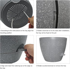 12 Inch Large Self Watering Pots, Flower Pots - Image 4