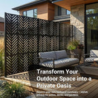 Metal Privacy Screen Outdoor – 6FT Freestanding Decorative Steel Panel - Image 2