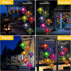 Toodour Solar Wind Chimes, Color Changing Maple Leaf Wind Chime, LED Mobile - Image 6