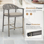 Bar Stools Set of 6, 24.8'' Aluminum Outdoor Bar Stool - Image 5