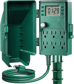 SURAIELEC Outdoor Power Stake, 7-Day Programmable Digital Timer, Power Strip by SURAIELEC