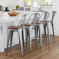 Yongqiang 26 inch Bar Stools Set of 4 Kitchen Counter Height Bar Chairs Modern by lightupyourlife