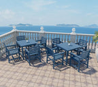 Anbuy Patio HDPE Dining Table Sets, Removable 2-in-1 Outdoor Patio Table - Image 4