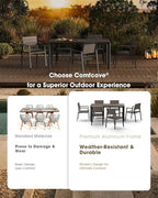 Outdoor Patio Dining Sets, Aluminum 5 Piece HDPS Outdoor Dining Table and - Image 5