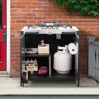Gas Grill, Movable Outdoor Gas Stove Stainless Steel Top - Image 2