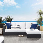 Modway Tahoe Modular Aluminum 2-Piece Outdoor Patio Furniture Gray White by Modway