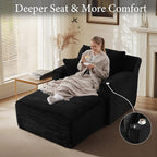 65.4" Chaise Lounge Chair Indoor, Oversized Boneless Chaise Lounge Comfy - Image 4