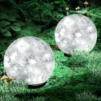 Coroor Garden Solar Ball Lights Outdoor Waterproof, 50 LED Cracked Glass Globe by Coroor