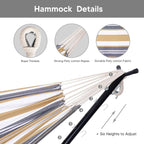 SUNCREAT 2-in-1 Convertible Double Hammocks 2 Person Heavy Duty, Large Patio - Image 5