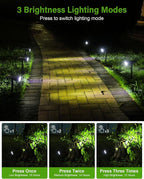Solar Spot Lights Outdoor, Solar Lights Outdoor Waterproof IP65, 3 Brightness - Image 3
