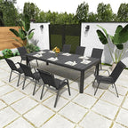 Patio Chairs Set of 4, Stackable Outdoor Dining Chairs - Image 8
