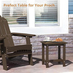 LUE BONA Outdoor Side Table, HDPS Small Outdoor Adirondack Side Tables - Image 5