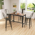 COSTWAY Metal Bar stools Set of 4, - Image 9