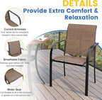 VICLLAX Patio Table and Chair Set of 6, All Weather Metal Round Outdoor Dining - Image 2