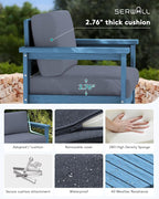 SERWALL 5 Pieces HDPE Outdoor Sofa Set - Image 3