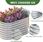 AHEONLAR 3 Pack 4×2×1.5ft Galvanized Raised Garden Beds Outdoor, Sturdy Planter - Image 5