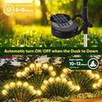 Solar Lights Outdoor 4 Pack 32 LED Solar Cloud Swaying Lights Garden Waterproof - Image 6