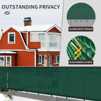 LOVE STORY Custom Size 3'x5' Dark Green Balcony Privacy Screen, UV Block - Image 4